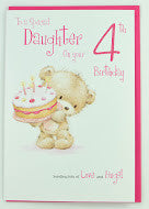 Daughter 4th Birthday Card