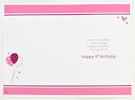 Daughter 9th Birthday Card