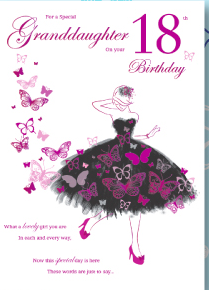 Granddaughter 18th Card